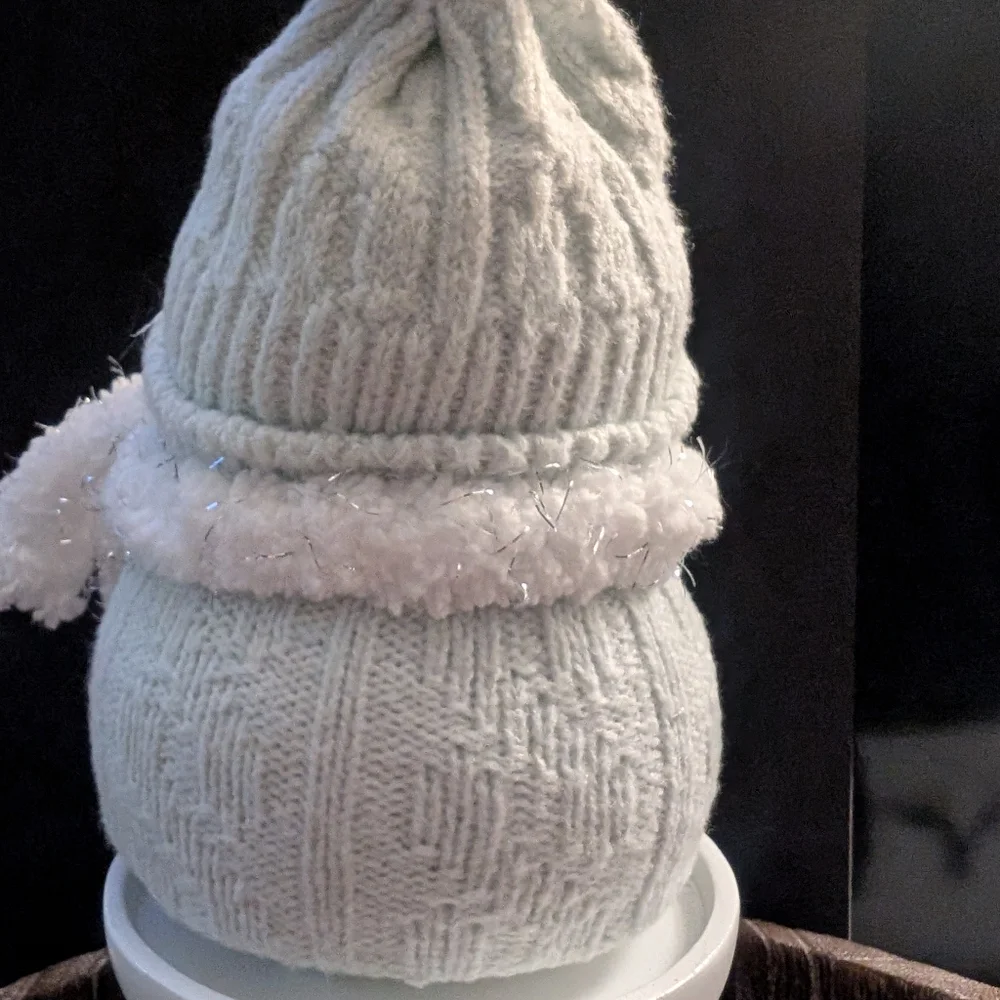 Cozy Baby Blue Snowman with Hat and Scarf - Picture 4 of 5